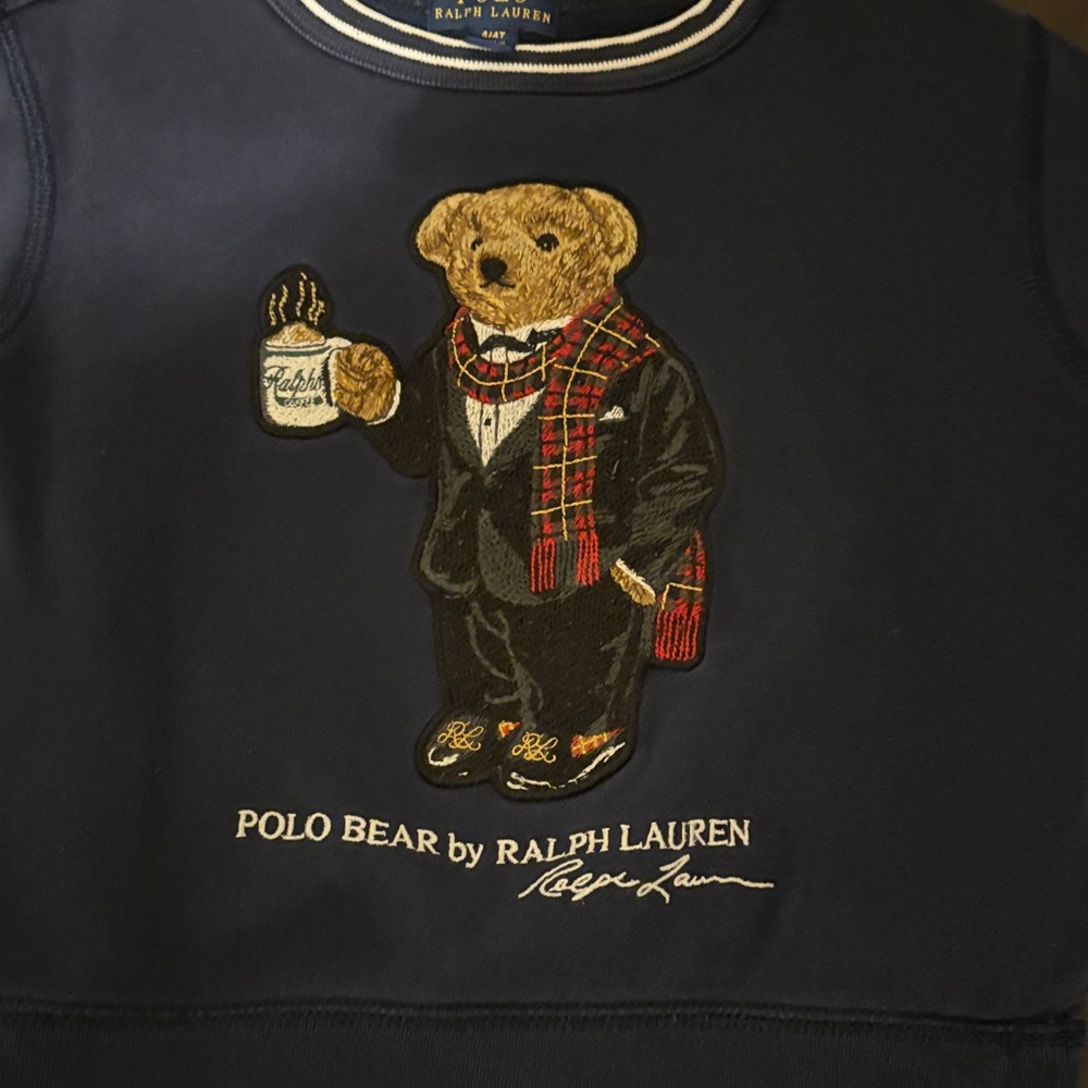 Ralph Lauren Black Polo Bear Sweater
